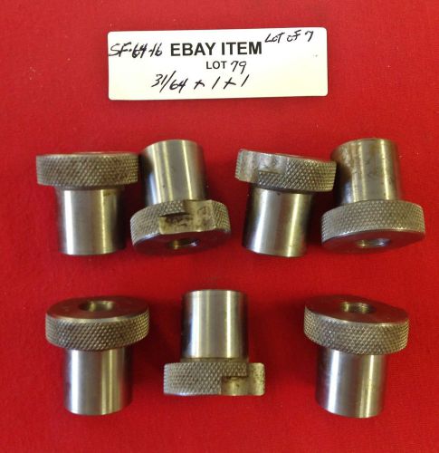 Acme sf-64-16 slip-fixed renewable drill bushings 31/64 x 1 x 1&#034; lot of 7 usa for sale