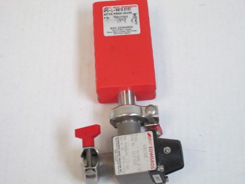 Edwards pv16mks &amp; apg-l-nw16  ss pneumatic isolation valve active pirani gauge for sale