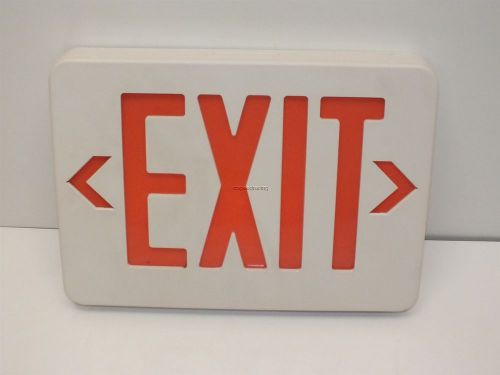 UL Red Emergency Exit Safety Sign 120/277 VAC with Battery Backup