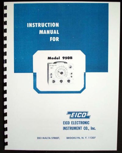 Eico model 950b resistance-capacitance-compactor bridge instruction manual for sale