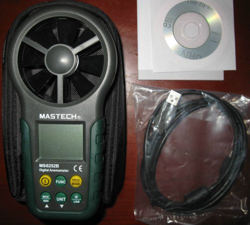 Anemometer air velocity flow temperature humidity 3in1 test meter usb ms6252b for sale