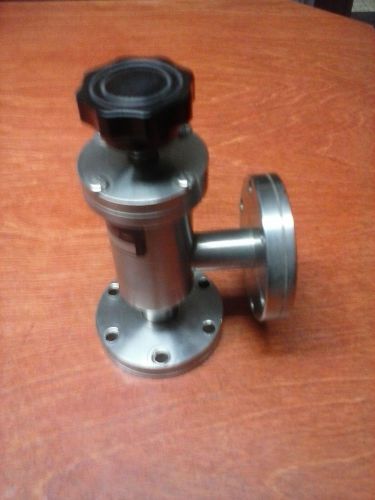KEY High Vacuum 90° Valve Model SA-75-F with 2 3/4&#034; VARIAN ConFlat Flanges