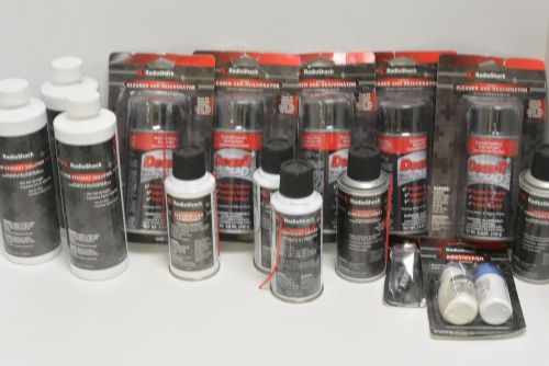 RADIO SHACK SOLUTIONS, CLEANERS, COMPONENT COOLERS, LUBRICANTS AND REJUVENATORS