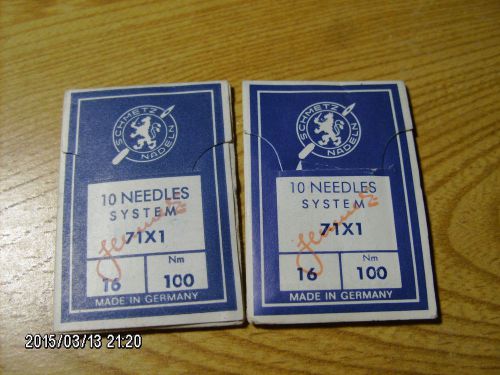 10 pc SCHMETZ sewing machine needles -system 71x1 NM 100 size 16