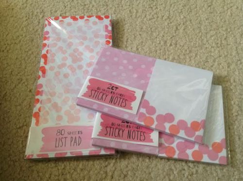 Lot of 3 Target One Spot Magnetic List Pad and Sticky Notes