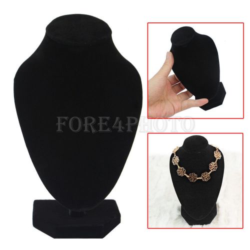 Velvet Necklace Chain Jewelry Display Stand Showcase Neck Bust Holder Rack HOT