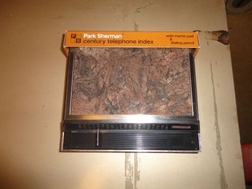 Vintage Park Sherman Century Telephone Index Burnt Cork Instruction Brand New