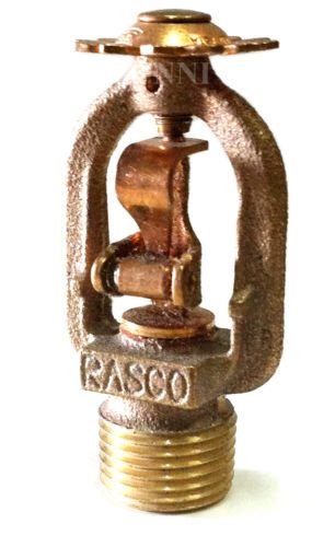 165*F Fusible Link Brass Pendent Sprinkler, Rasco- Reliable Model G, 1/2&#034; NPT