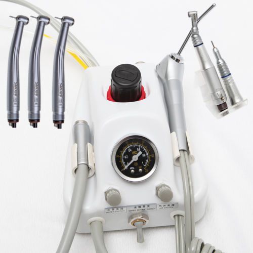 Dental Turbine Unit work w/ Compressor High Low speed Handpiece Kit 4Hole