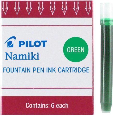 Pilot Namiki IC50 Fountain Pen Ink Cartridge, Green, 6 Cartridges per Pack