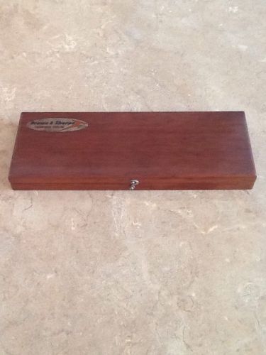 Vintage Brown &amp; Sharpe Wooden Box For Vernier / Caliper Empty