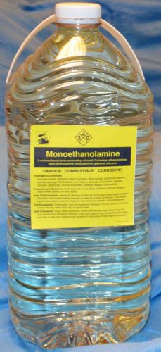 Monoethanolamine, 99% pure, One Gallon by volume, MEA. FREE SHIP