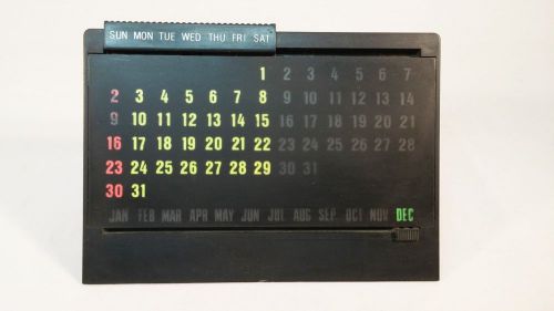 Desk Slide Calendar Perpetual Made in 1991 Vintage