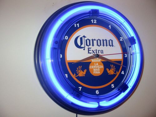 *** Corona Cerveza Beer Bar Man Cave Neon Wall Clock Advertising Sign