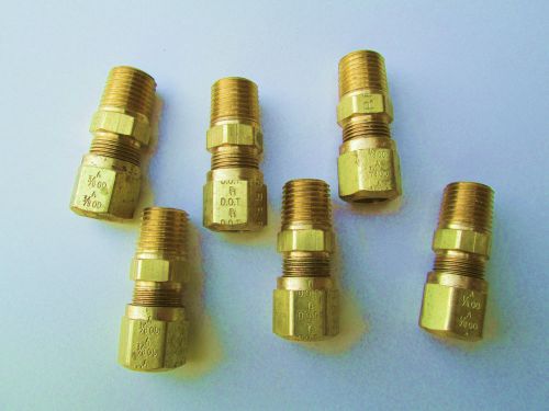 Brass d. o. t. dot d o t compression adapter 3/8&#034; n.p.t. x 3/8&#034; o.d. tubing for sale