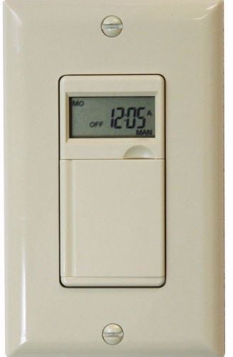 7 day in-wall digital programmable light timer switch electrical outlet ivory for sale