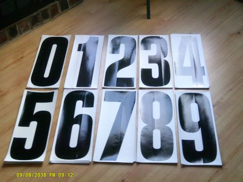 Set of 10 Vinyl Numbers 0-9 Large 16 x 6 NEW (*)