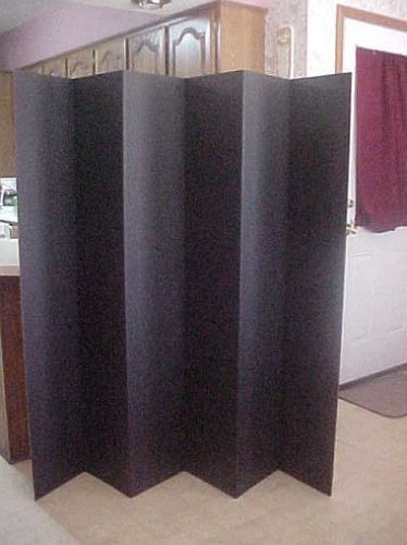 BLACK Office Privacy Partition Folding Screen Cube Farm Home Office 6 Panel
