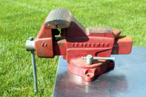 Craftsman Bench Vise 5&#034; Jaws Combo Vise USA Made Swivel Good Condition Nice!