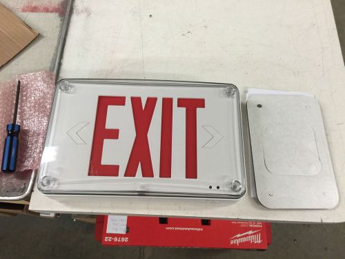 Kenall High Abuse Exit Sign METSW-MW-R-DT-EL