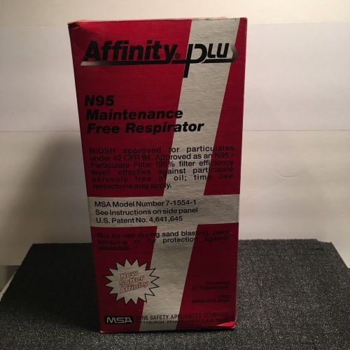Msa Affinity N95 Maintanence Free Respirator 20/box M/L