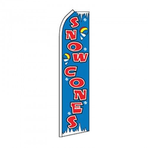 SNOW CONES ICE BLUE SWOOPER FEATHER BANNER 15&#039; NEW FLAG MADE IN USA