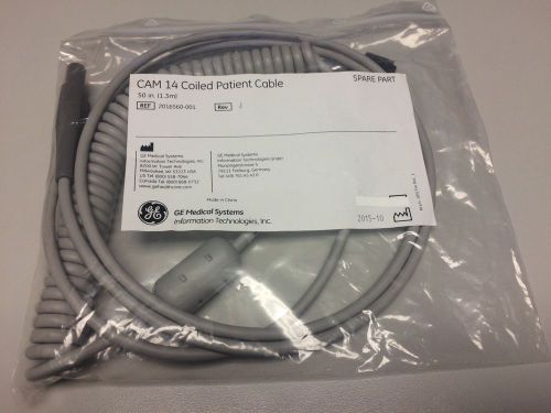 NEW GE Marquette CAM 14 CAM HD Coiled Patient Cable  Cam14 2016560-001
