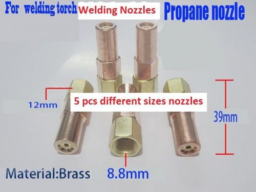 Torch nozzles Welding Brazing 5 pcs different sizes.Propane acetylene nozzles