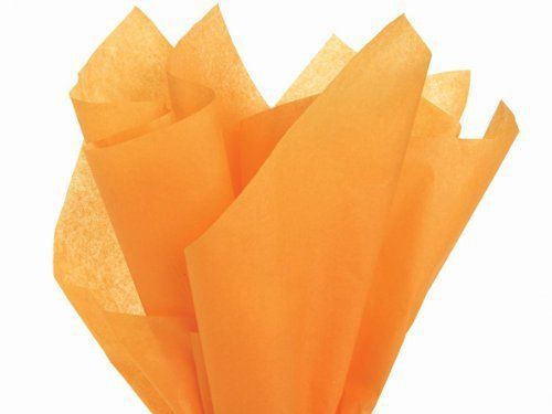 Tangerine Tissue Paper 20&#034; X 30&#034; - 48 Sheets Pack
