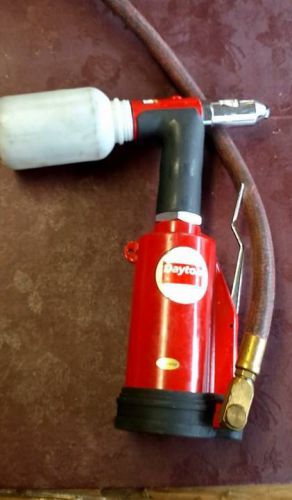 Dayton 4Z913 Pneumatic Rivet Gun 90 PS with 20&#039; of hose, tools, and manual