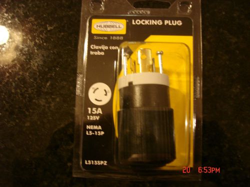 Hubbell bryant twist lock plug locking nema l5-15p 15a 125v l515spz new #l515spz for sale