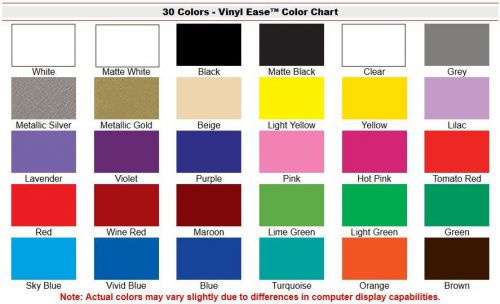 1 roll of 24 in x 10 ft ea permanent sign craft vinyl upick from 30 colors v0322 for sale