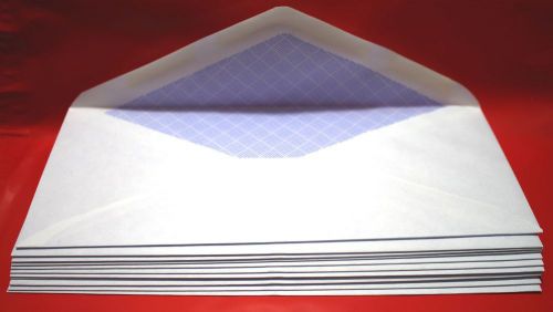 Lot of 20 SECURITY  Envelopes No.6 3/4 White Mailers Size 3 5/8 x 6 1/2&#039;&#039;  20lb
