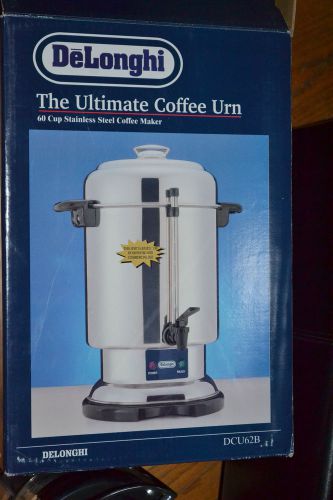 DeLonghi Ultimate Coffee Urn 60 Cup Capacity Stainless Steel Maker DCU62B