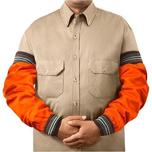 Steiner 1044-23ww weld lite 9 oz flame resistant cotton orange sleeves with 2.5&#034; for sale