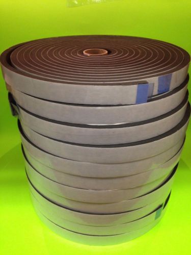 12 roll lot sponge neoprene stripping w/adhesive 3/8&#034; x 1&#034; x 25&#039; stick back seal for sale