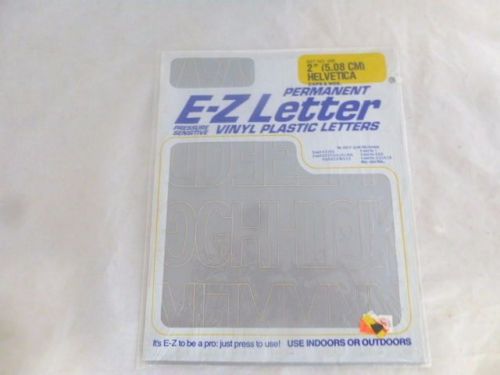 E-Z Letters 2 &#034; Permanent Pressure Sensitive Vinyl Plastic Letters New SILVER