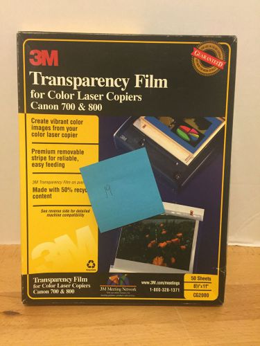 3M CG2000 Transparency Film 19 Sheets For Color Laser Copiers Transparencies D