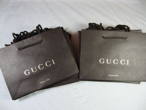 GUCCI Brown Embossed Monogram Gift Bag 100% Authentic GUCCI Design 19pcs Lot