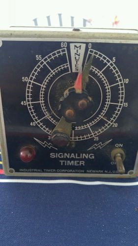 Vintage 60 minutes signaling timer Industrial timer corporation