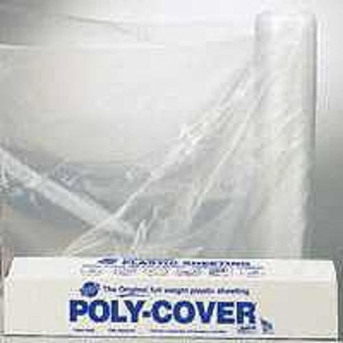 Polyfilm, 1 mil T, 9&#039; W x 400&#039; L, Clear, Plastic LBM Poly 1X9-C Clear Plastic