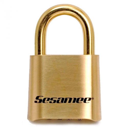 Sesamee k436 combination padlock, bottom, 4 dial, brass for sale