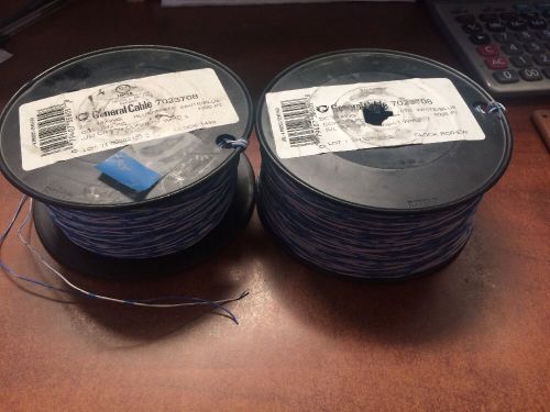 2 General Cable 7023708 Cross Connect Wire 1000ft 24AWG Blue/White 1 Used 1 New