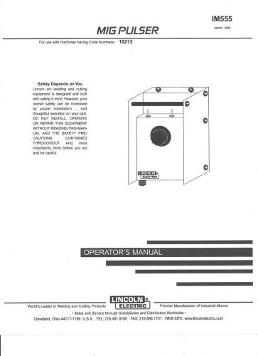 A Lincoln Electric  ( MIG PULSER ) Welder Operators  Manual) Copy