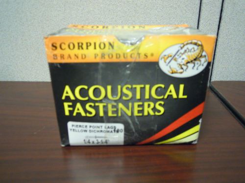 SCORPION ACOUSTICAL FASTENERS, FOR METAL, 1/4 X 3-1/4,