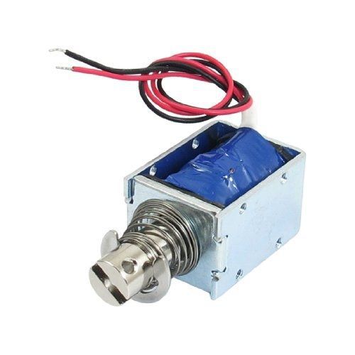 Uxcell 1kg foce 10mm stroke push open frame solenoid electromagnet dc 12v for sale