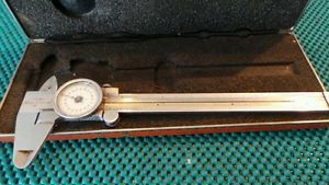VINTAGE GERMANY BROWN &amp; SHARPE 6&#034; DIAL CALIPER NO.578 STAINLESS