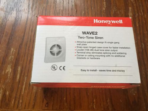 Honeywell Wave2 Two-Tone Siren 12VDC New in Box