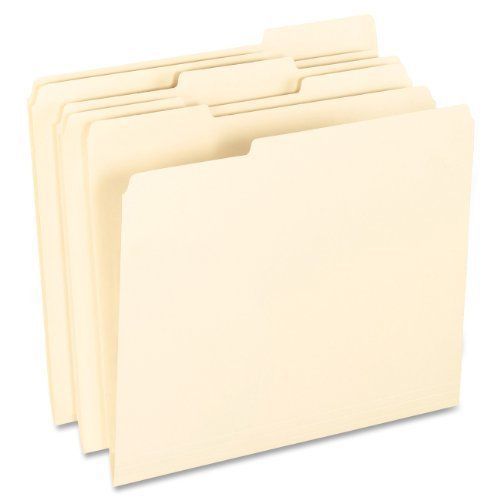 Pendaflex Smart Shield File Folders, Letter Size, Manila, 1/3 Cut Tabs (62702)
