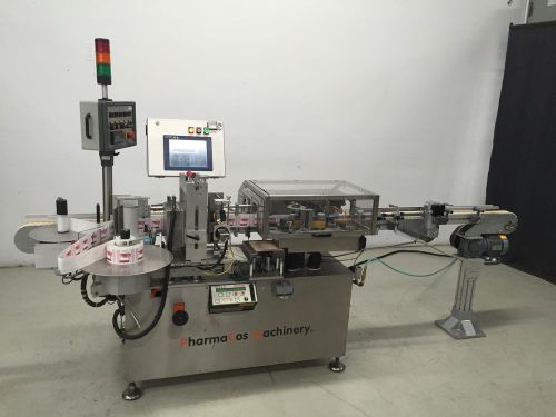 Refurbished aesus rotary labeler with herma h400, smartdate coder, optel vision for sale